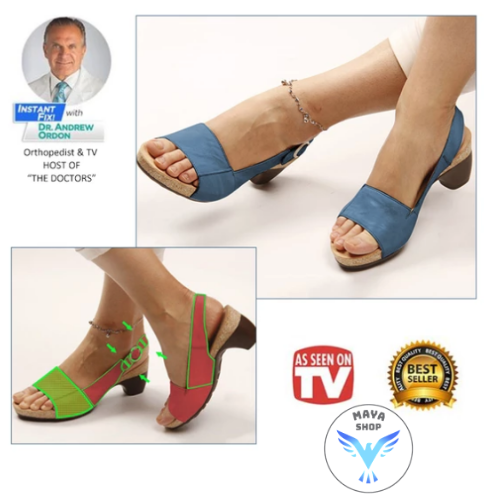 elegant low chunky heel sandals